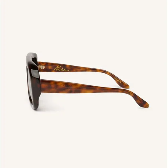 dezi | pusha | oversized aviator sunglasses | tortoise | woman owned - Picture 7 of 8